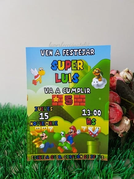 Convite Super Mario