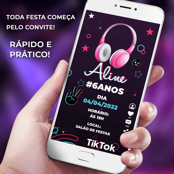 Convite Digital Personalizado Tiktok