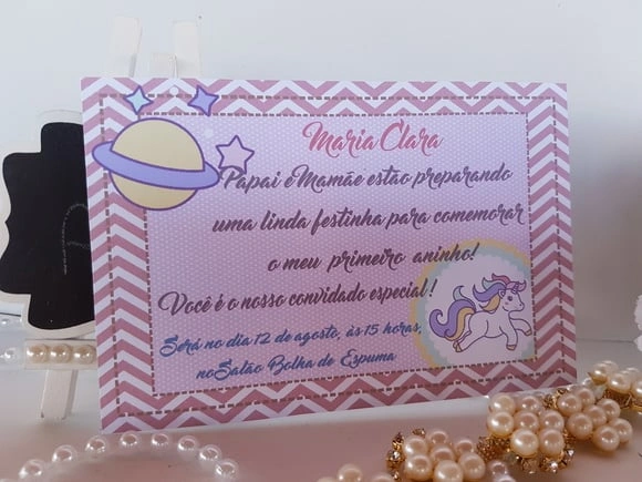 Convite Unicórnio