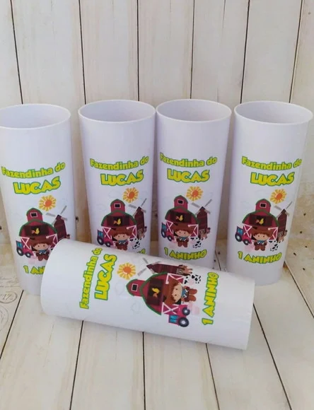 Copo Long drink Fazendinha personalizado