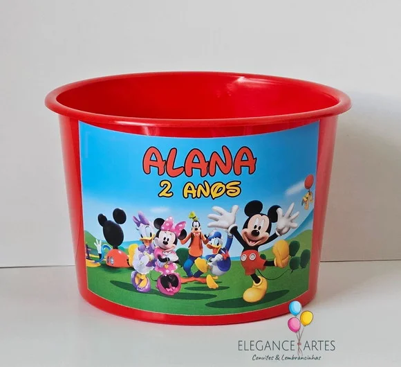 Balde de Pipoca Turma do Mickey
