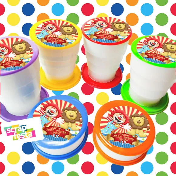 Copo Retrátil Personalizado Festa Circo