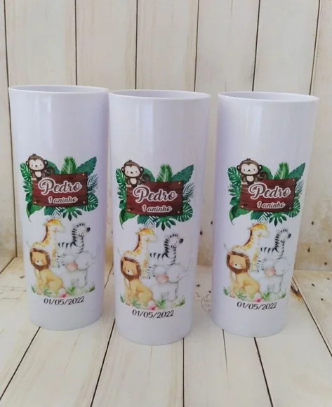 Copo Long drink Safari aquarela