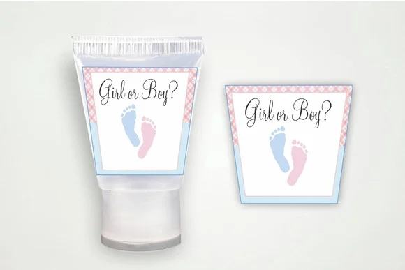 Adesivo Personalizado Álcool Gel Chá Revelação