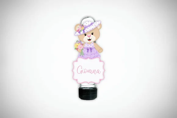 Aplique Personalizado Tubete Jardim Ursinha