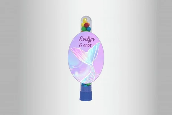 Adesivo Personalizado Tubete Sereia
