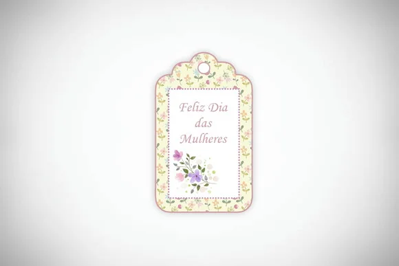 Tag Personalizada Dia da Mulher (30 Unidades)