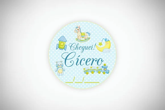 Tag Personalizada Cheguei Menino