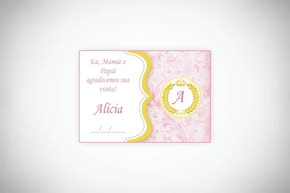 Tag Personalizada Maternidade Inicial do Nome