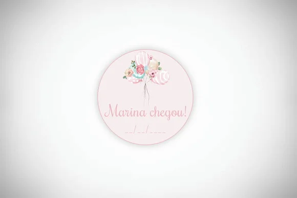 Tag Personalizada Balão Floral