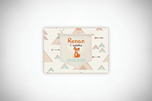 Tag Agradecimento Raposa Personalizada