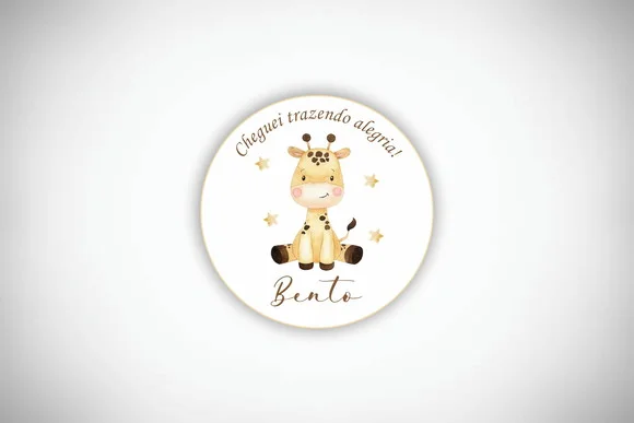 Tag Personalizada Nascimento Girafinha