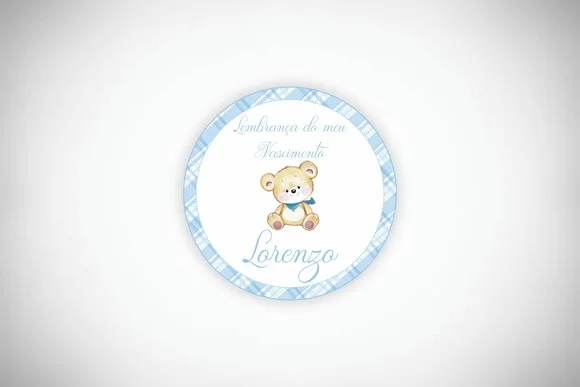 Tag Personalizada Nascimento Ursinho