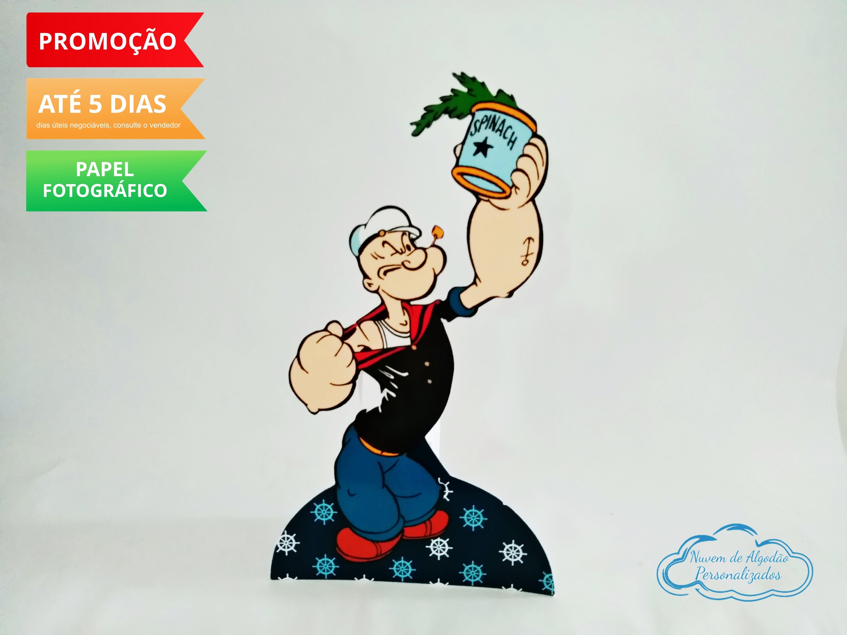 Display de mesa Popeye e Olivia Palito 27cm - Popeye