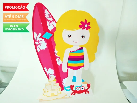 Display de mesa praia menina