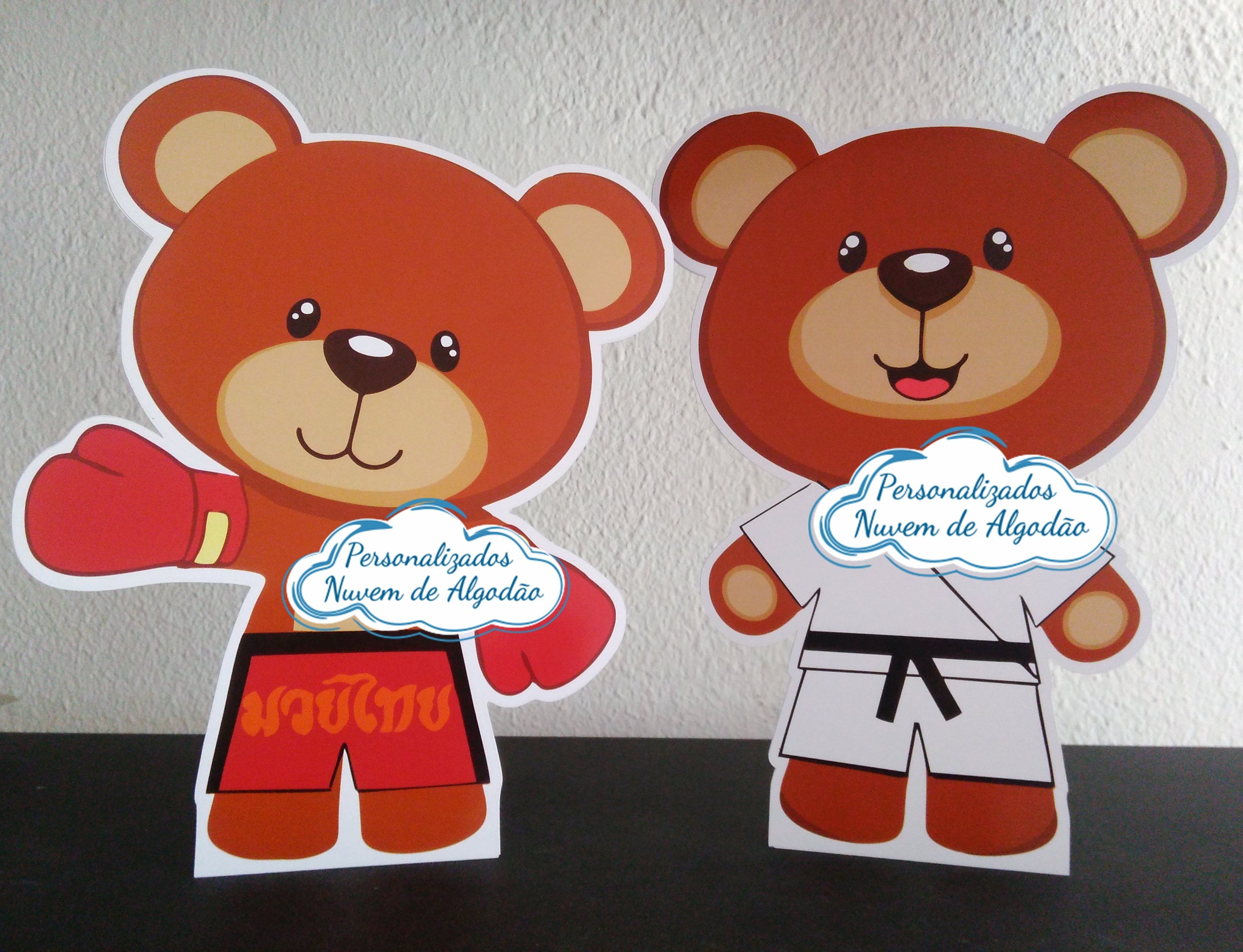 Display de mesa Ursinho Lutador 20cm