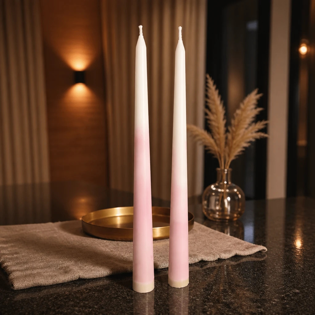Dupla de Velas Pilares Decorativas Degradê