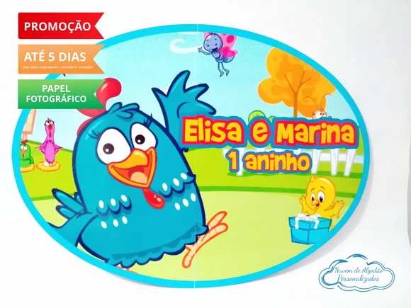 Elipse Galinha Pintadinha 55x40