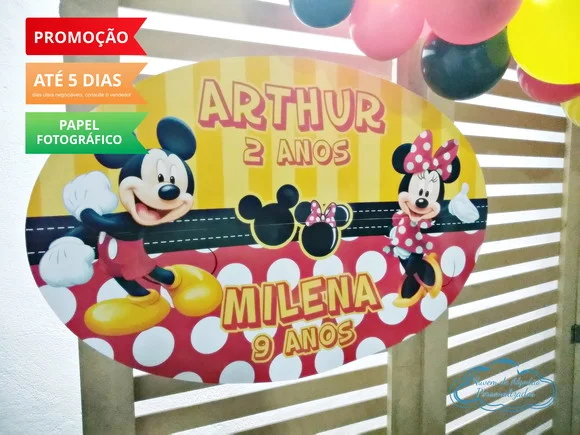 Elipse Mickey e Minnie 55x40