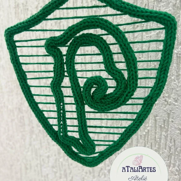Escudo do Palmeiras Decorativo  Personalizado em Tricotin - Decor de Time Palmeirense