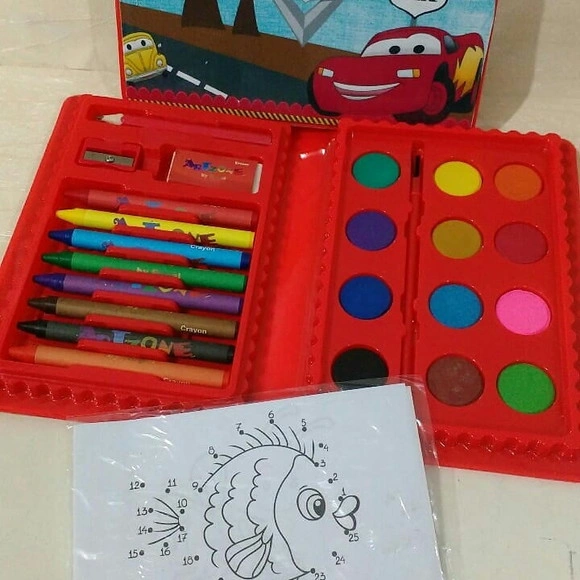 Estojo de Pintura Aquarela Carros