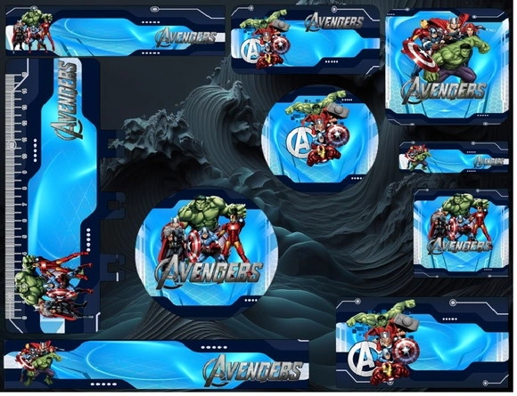 Etiqueta Escolar Digital Avengers Vingadores