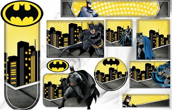 Etiqueta Escolar Digital Batman