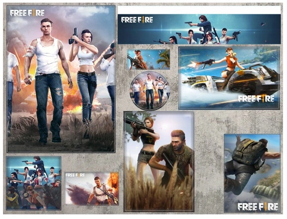Etiqueta Escolar Digital Free Fire