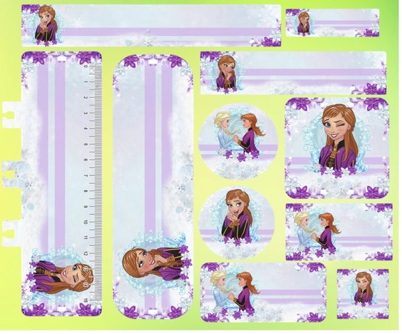 Etiqueta Escolar Digital Frozen Anna