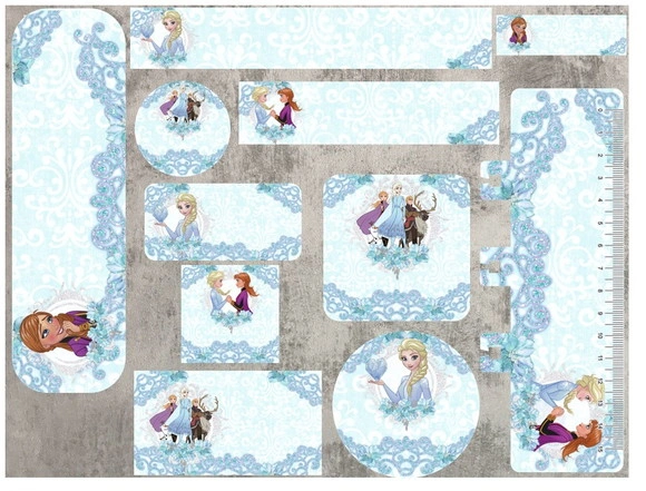 Etiqueta Escolar Digital Frozen
