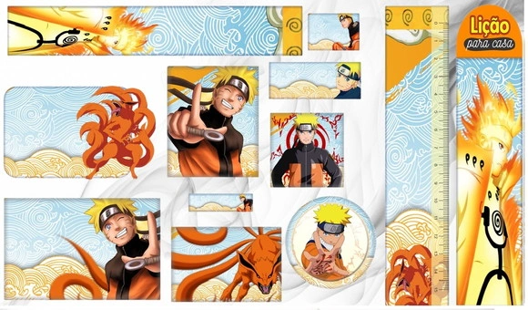 Etiqueta Escolar Digital Naruto