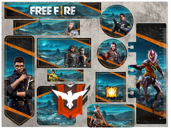 Etiqueta Escolar Free Fire