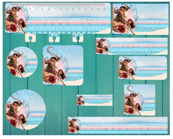 Etiqueta Escolar Moana 2