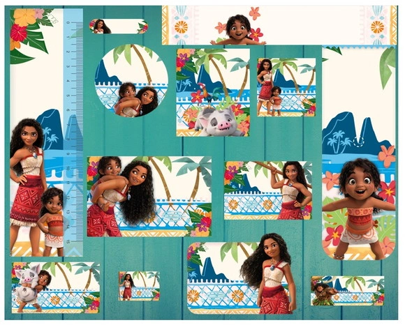 Etiqueta Escolar Moana