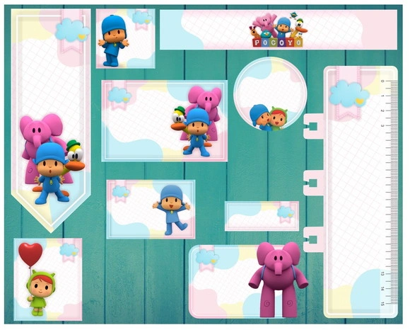 Etiqueta Escolar Pocoyo Menina
