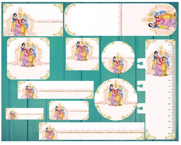 Etiqueta Escolar Princesas