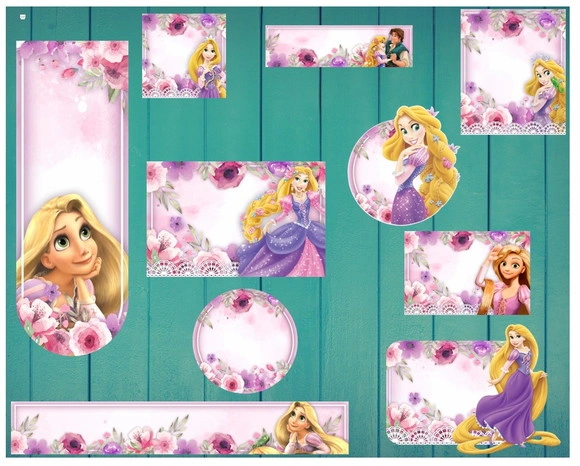 Etiqueta Escolar Rapunzel