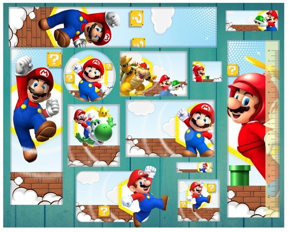 Etiqueta Escolar Super Mario