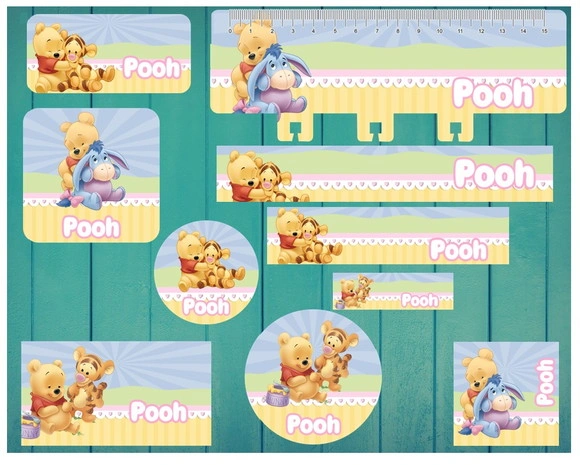 Etiqueta Escolar Ursinho Pooh