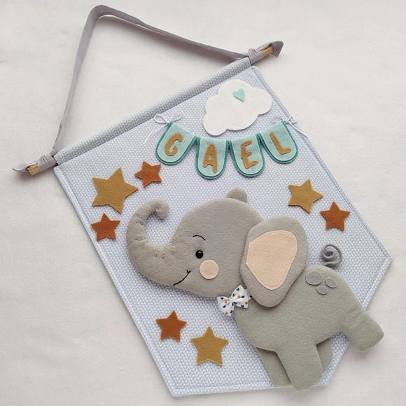 Flâmula Maternidade Elefante e as Estrelas - Gael