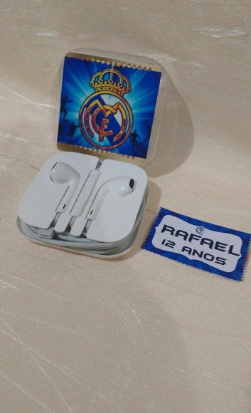 Fone de Ouvido Personalizado Real Madrid