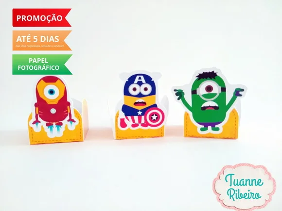 Forminha de doces - Minions Herois