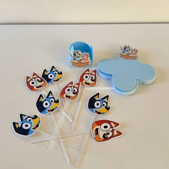 Forminhas e Toppers Docinhos Bluey