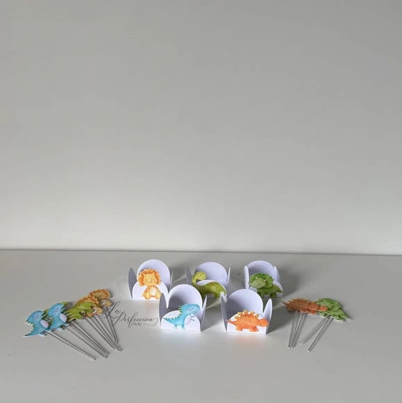 Forminhas e Toppers Docinhos Dinossauro
