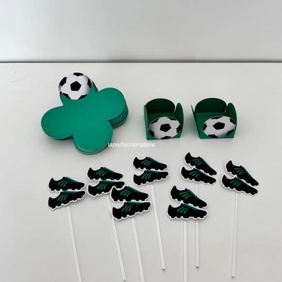 Forminhas e Toppers Docinhos Futebol