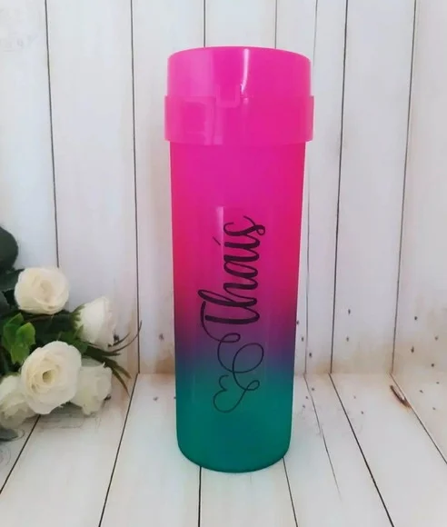 Garrafa Acqua Bio degradê personalizada