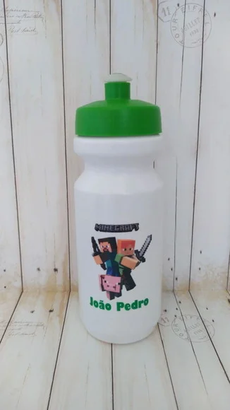 Garrafa Squeeze Escolar Minecraft