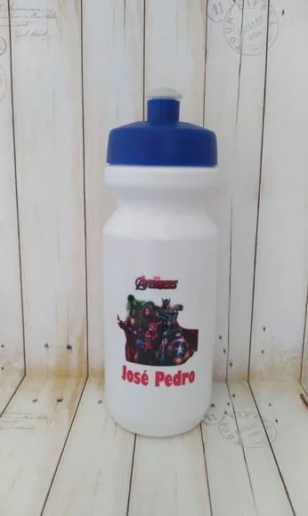 Garrafa Squeeze Escolar Super Heróis Vingadores