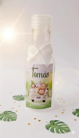 Lembrancinha Maternidade Garrafinha Personalizada Safari