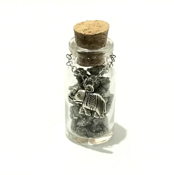 Garrafinha Magica com Pirita Pedra da Fortuna e Prosperidade